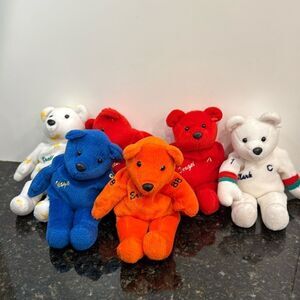 1999 Salvino's Bammers NHL Plush Beanie Bears (Lot of 6 diff)
